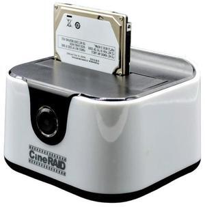 CineRAID CR-H116 USB 3.0 Docking Station for 2.5"/3.5" SATA SSD/HDD, UASP Supported, Up to 20TB, Tool-Free, Type-C Adapter, Compatible with Windows/Mac/Linux (White)