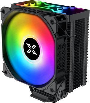 XIGMATEK Air Killer PRO Black CPU Air Cooler / Black Nickel Plated Fins / 4Copper Heat-Pipes Direct Touch Technology / PWM 12cm ARGB Fan