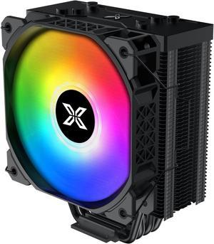 XIGMATEK Air Killer S Black CPU Air Cooler Black Nickel Plated Fins 4 Copper Heat-Pipes Direct Touch Technology PWM 12cm ARGB Fan Anti-Vibration Motor Minimizes Vibration And Noise