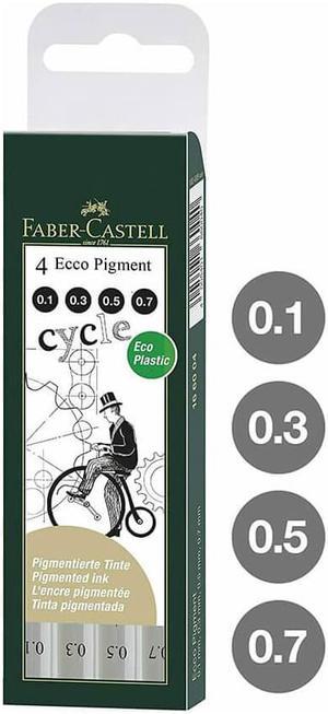 Faber-Castell Ecco Pigment Pen Set Black (4pcs)