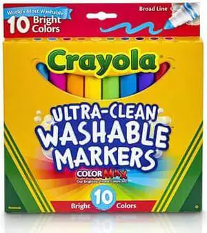 Crayola Washable Broadline Marker 10pk - Bright