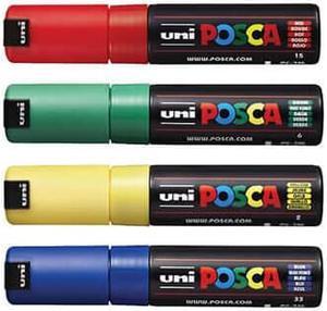 Uni Posca 4.5mm Tip Marker Assorted (4pk) - Assorted