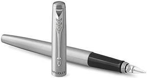 Parker Jotter Steel Fountain Pen - Chrome Trim