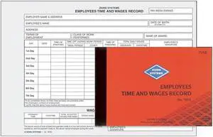 Zions Employees Time & Wage Record Book