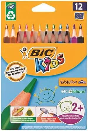 BiC Kids Evolution Coloured Pencils (12pk) - Triangle