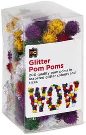 EC Pom Poms - Glitter 200pk