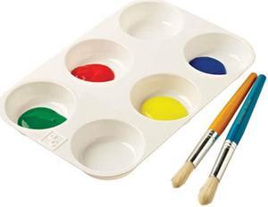 EC Muffin Style Paint Palette with 6 Empty Wells (275x180mm)