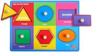 Fun Factory Wooden Puzzle with Knobs - Shapes