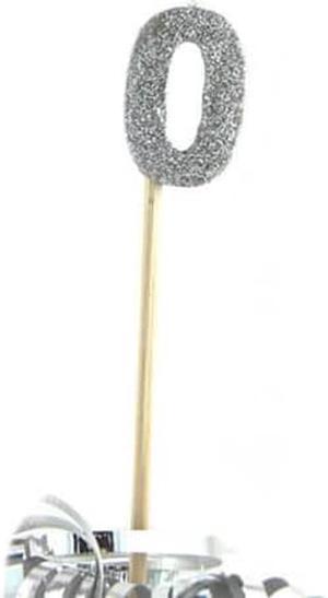 Alpen Glitter Long Stick Candle (Silver) - 0