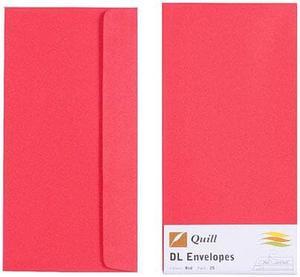 Quill Envelope 25pk 80gsm (DL) - Red