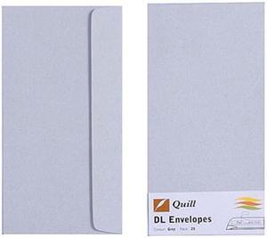 Quill Envelope 25pk 80gsm (DL) - Grey