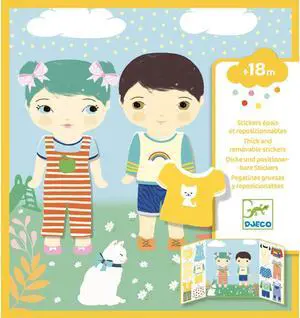 Djeco Clothes Removable Stickers Set Djeco Clothes Removable Stickers Set
