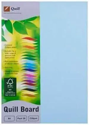 Quill Cardboard A4 (50pk) - Powder Blue Quill Cardboard A4 (50pk) - Powder Blue