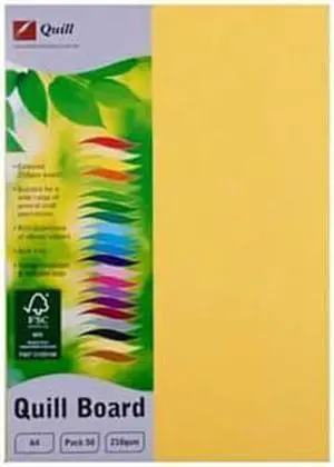 Quill Cardboard A4 (50pk) - Lemon Quill Cardboard A4 (50pk) - Lemon