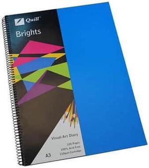 Quill Brights Visual Art Diary A3 (60 leaves) - Marine Blue