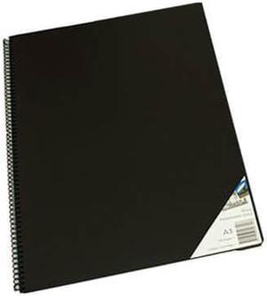 Quill Spiral Visual Art Diary Black Paper (45 leaves) - A3