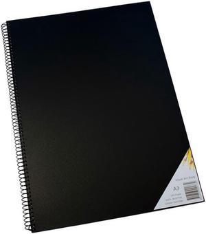 Quill Spiral Visual Art Diary Black Cover A3 (60 leaves)