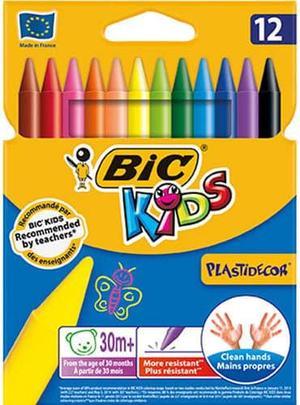 BiC Kids Plastidecor Crayons (12pk) - Round