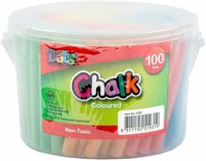 Dats Non-toxic Jumbo Chalk (100pk) - Coloured