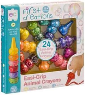 First Creations Easi-Grip Crayons - Animal 24pk