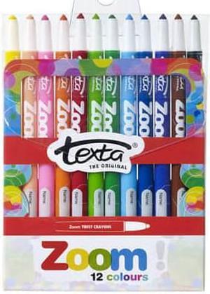 Texta Zoom Twist Crayons Assorted (12pk) - Pack