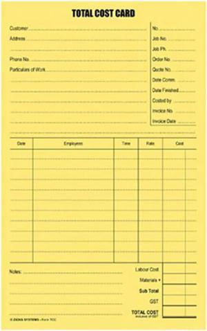 Zions Total Cost System Cards (100pk)