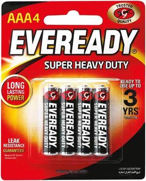 Eveready Super Heavy-duty Battery AAA 4pk (Black)
