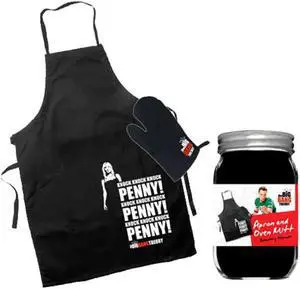 The Big Bang Theory Knock Penny Apron & Oven Mit Set