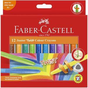 Faber-Castell Twistable Crayons 12pk (Assorted) - Junior