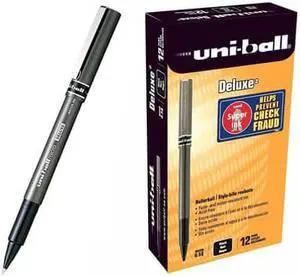 Uni-Ball Micro Deluxe Rollerball Pen 0.2mm (12-Pack) - Black