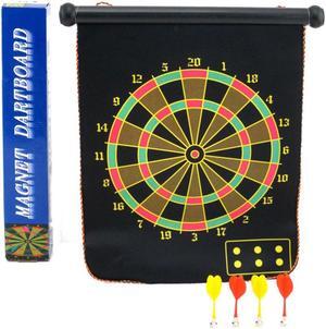 Roll Up Double Sided Magnetic Dartboard Game