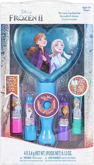 Frozen 2 Multi Flavored Lip Balms Set w/ Light Up Mirror