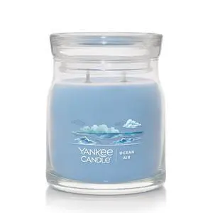 Yankee Candle Ocean Air Scented Signature 13oz Medium Jar 2-Wick Candle Over 35 Hours of Burn Time Yankee Candle Ocean Air Scented Signature 13oz Medium Jar 2-Wick Candle Over 35 Hours of Burn Time