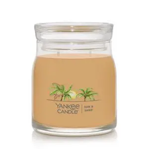 Yankee Candle Sun & Sand Scented Signature 13oz Medium Jar 2-Wick Candle Over 35 Hours of Burn Time Yankee Candle Sun & Sand Scented Signature 13oz Medium Jar 2-Wick Candle Over 35 Hours of Burn Time