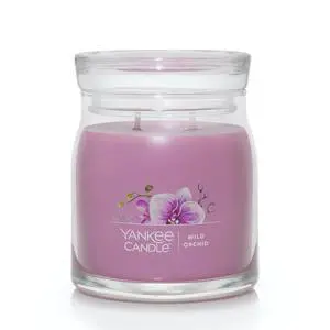 Yankee Candle Wild Orchid Scented Signature 13oz Medium Jar 2-Wick Candle Over 35 Hours of Burn Time Yankee Candle Wild Orchid Scented Signature 13oz Medium Jar 2-Wick Candle Over 35 Hours of Burn Time