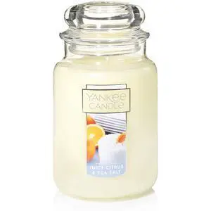 Yankee Candle Juicy Citrus & Sea Salt Scented Classic 22oz Large Jar Single Wick Candle Over 110 Hours of Burn Time Yankee Candle Juicy Citrus & Sea Salt Scented Classic 22oz Large Jar Single Wick Candle Over 110 Hours of Burn Time