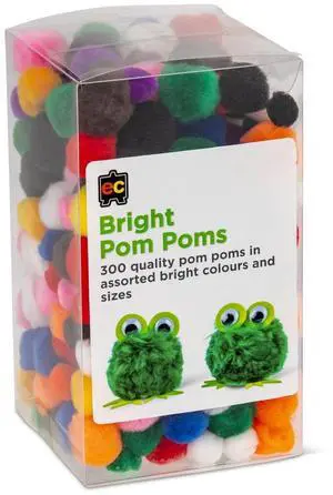 Educational Colours Brights Pom Poms (Pack of 300) Educational Colours Brights Pom Poms (Pack of 300)