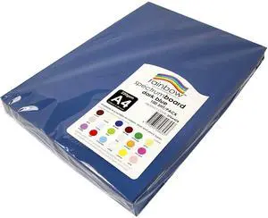 Rainbow Spectrum 220Gsm A4 Board 100 Sheets, Dark Blue Rainbow Spectrum 220Gsm A4 Board 100 Sheets, Dark Blue