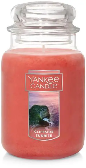 Yankee Candle Cliffside Sunrise Scented, Classic 22oz Large Jar Single Wick Candle, Over 110 Hours of Burn Time Yankee Candle Cliffside Sunrise Scented, Classic 22oz Large Jar Single Wick Candle, Over 110 Hours of Burn Time