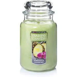 Yankee Candle Pineapple Cilantro Scented Classic 22oz Large Jar Single Wick Candle Over 110 Hours of Burn Time Yankee Candle Pineapple Cilantro Scented Classic 22oz Large Jar Single Wick Candle Over 110 Hours of Burn Time