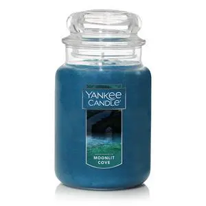 Yankee Candle Moonlit Cove Scented, Classic 22oz Large Jar Single Wick Candle, Over 110 Hours of Burn Time Yankee Candle Moonlit Cove Scented, Classic 22oz Large Jar Single Wick Candle, Over 110 Hours of Burn Time