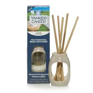 Yankee Candle Pre-Fragranced Clean Cotton Reed Diffuser, 1609205 Yankee Candle Pre-Fragranced Clean Cotton Reed Diffuser, 1609205