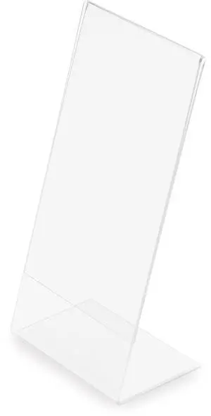 Deflecto A4 Portrait Slanted Sign Holder - Crystal Clear Deflecto A4 Portrait Slanted Sign Holder - Crystal Clear