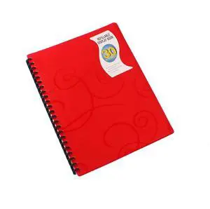 Bantex 100851921 30 Pocket Refillable Display Book - Red, Red Bantex 100851921 30 Pocket Refillable Display Book - Red, Red