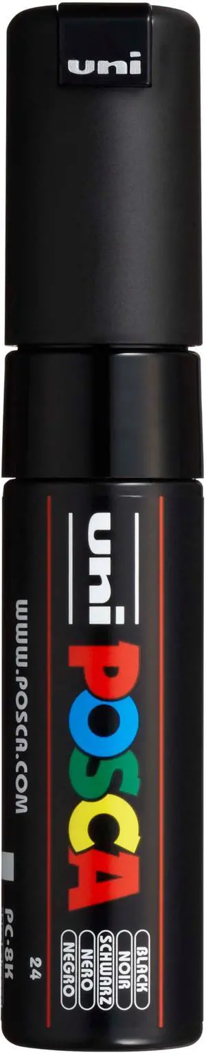 uni® POSCA PC-8K Water-Based Paint Markers, Broad Tip (8mm), Black uni® POSCA PC-8K Water-Based Paint Markers, Broad Tip (8mm), Black