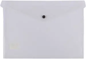 Bantex, Clear Document Wallet, PP, A4, Button Closure, Clear Bantex, Clear Document Wallet, PP, A4, Button Closure, Clear