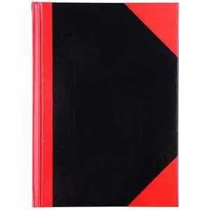 Cumberland 43108 Black & Red Notebook Gloss Cover A5 100, Leaf Cumberland 43108 Black & Red Notebook Gloss Cover A5 100, Leaf