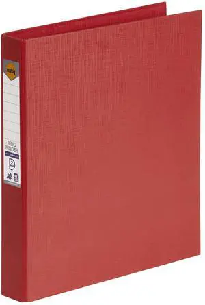 Marbig 2D PE Linen Ring Binder, 25 mm, Red Marbig 2D PE Linen Ring Binder, 25 mm, Red