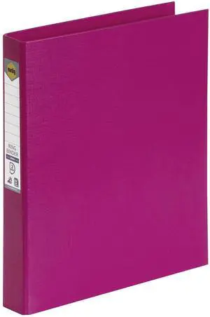 MARBIG(R) 2D PE A4 Linen Ring Binder, 25 mm, Pink MARBIG(R) 2D PE A4 Linen Ring Binder, 25 mm, Pink