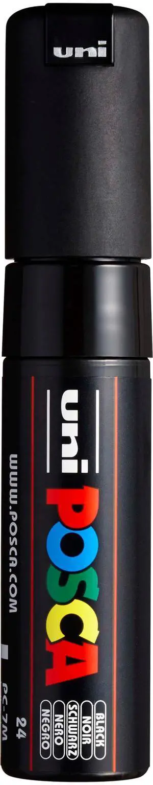uni® POSCA PC-7M Water-Based Paint Markers, Broad Tip (4.5-5.5mm), Black uni® POSCA PC-7M Water-Based Paint Markers, Broad Tip (4.5-5.5mm), Black